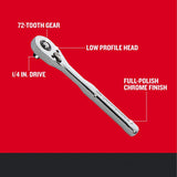 Craftsman Low Profile 1/4 in. Drive Ratchet with 72 Teeth