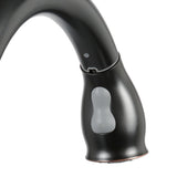 Contemporary Single-Handle Pull-Down Sprayer Kitchen Faucet with Soap Dispenser in Mediterranean Bronze - Super Arbor
