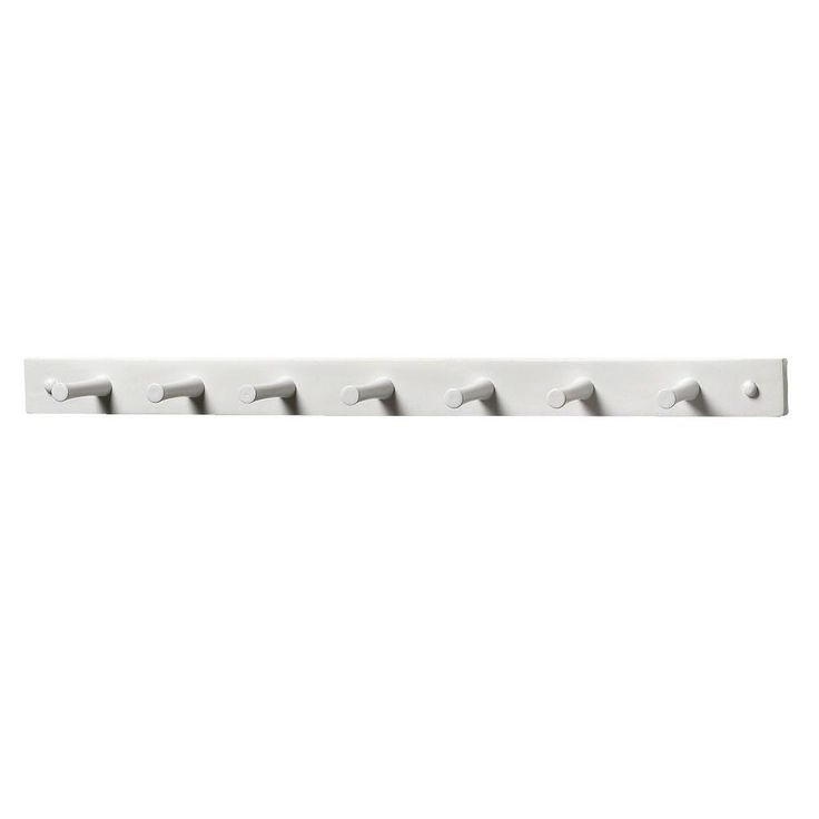 24 in. L Decorative Bamboo 7-Peg Wall Mount Wood Rack
