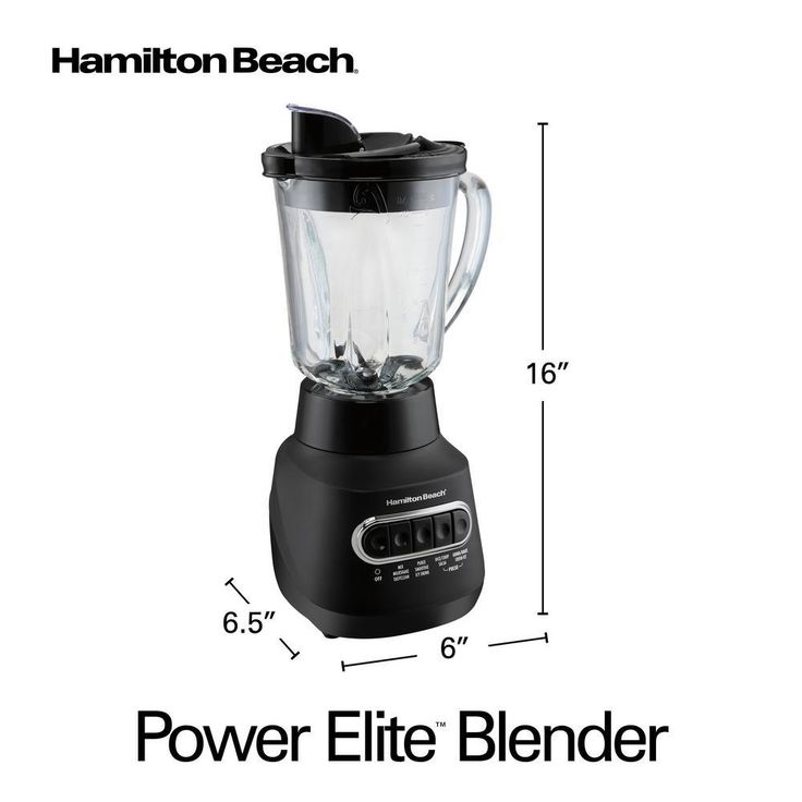Power Elite 40 oz. 5-Speed Black Blender