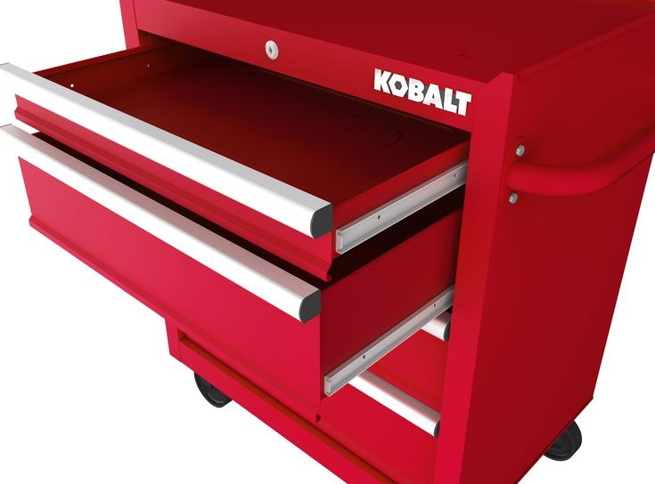 Kobalt 26.7-in W x 33-in H 4-Drawer Steel Rolling Tool Cabinet (Red)
