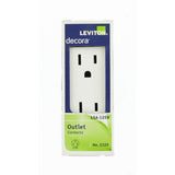 Decora 15 Amp Residential Grade Self Grounding Duplex Outlet, White - Super Arbor