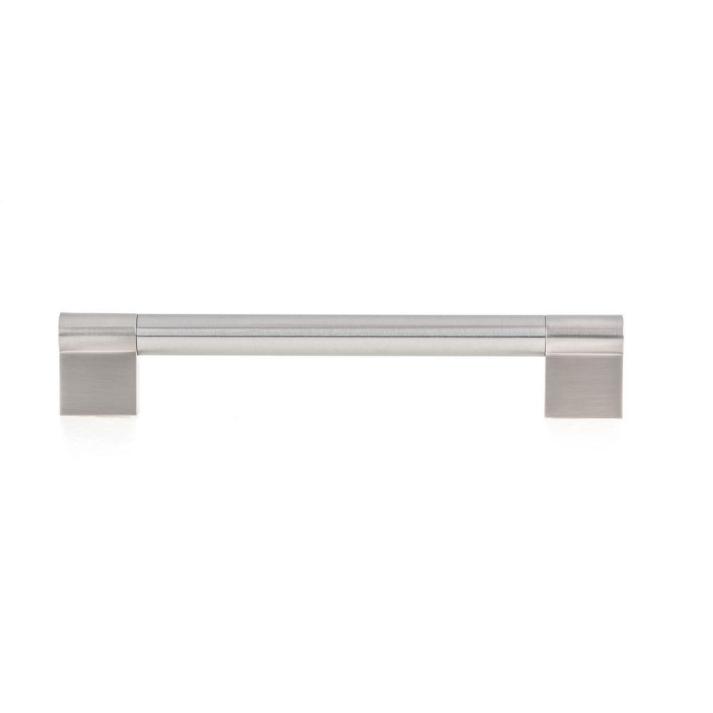 6-5/16 in. (160 mm) Center-to-Center Brushed Nickel Contemporary Drawer Pull - Super Arbor