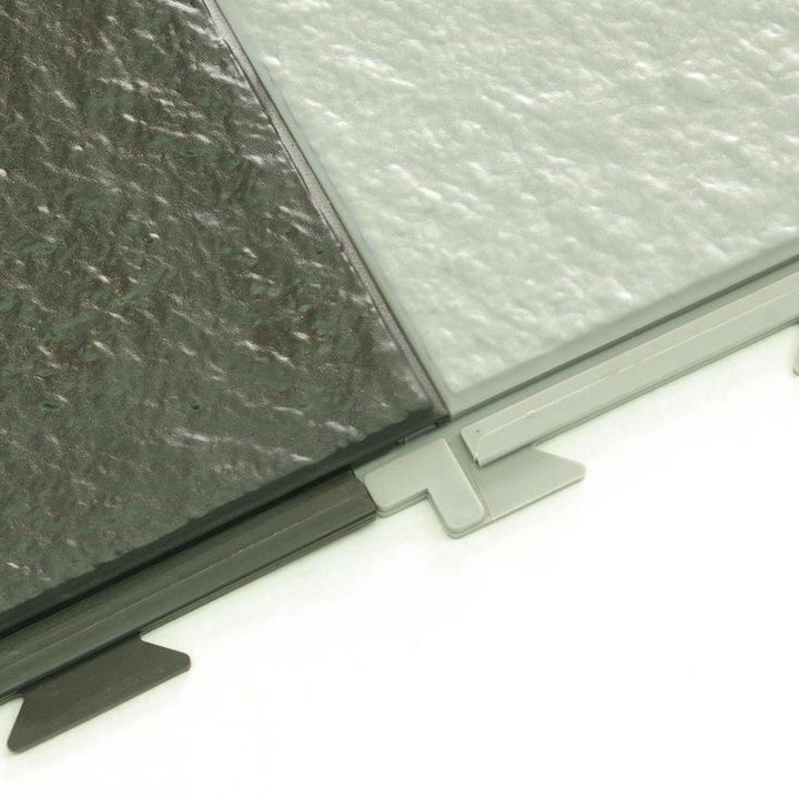 Greatmats Hiddenlock Slate Top Tan 12 in. x 12 in. x 0.25 in. PVC Plastic Interlocking Basement Floor Tile (Case of 20)