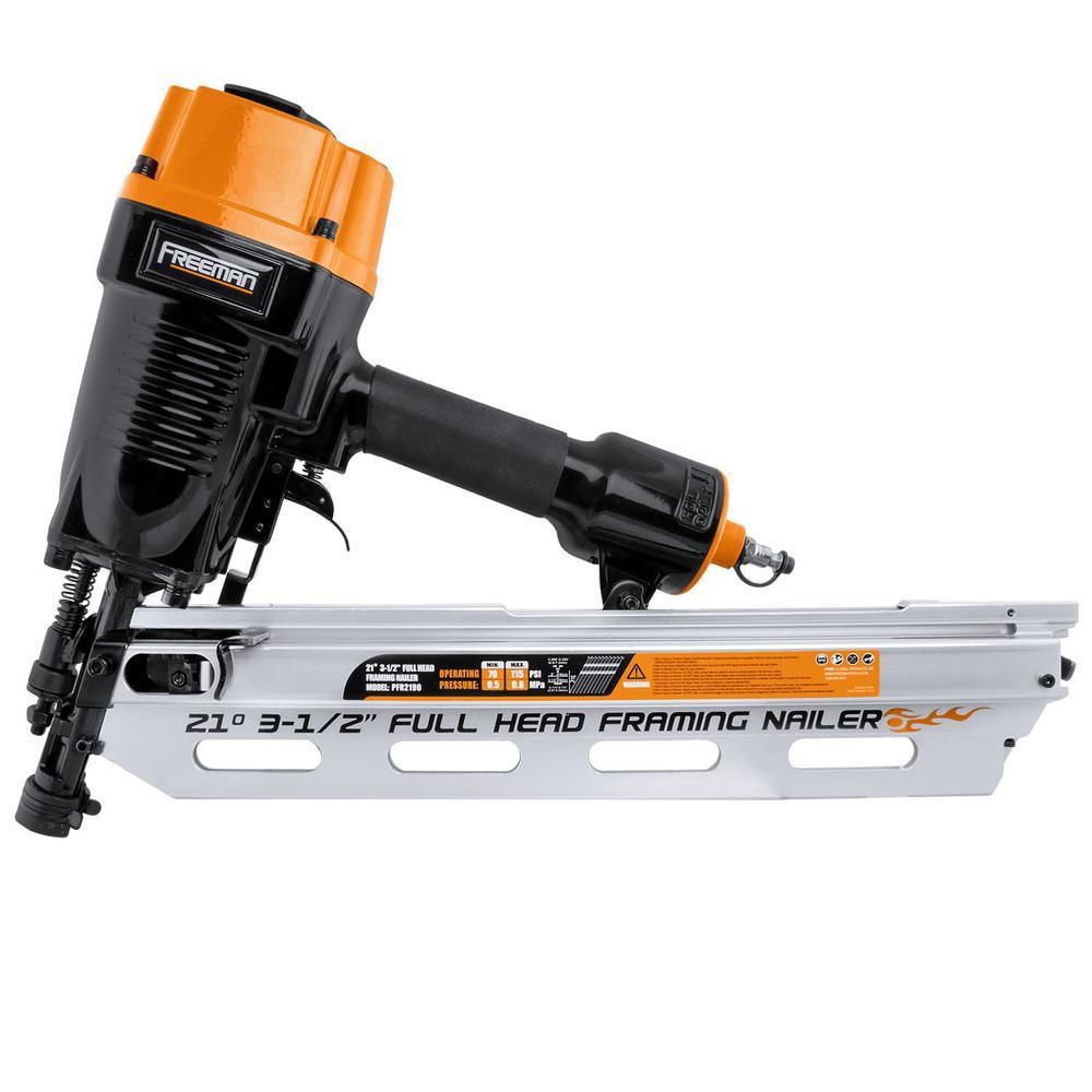 Pneumatic 3-1/2 in. 21-Degree Framing Nailer with Storage Case and Pneumatic 2-1/2 in. 15-Degree Coil Siding Nailer Kit - Super Arbor