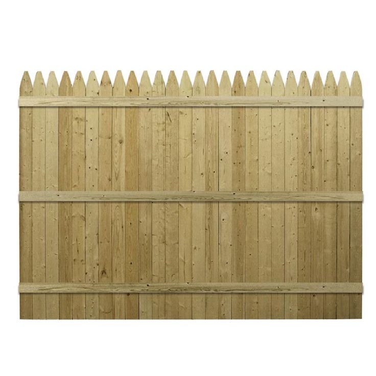 Severe Weather Barrette 6-ft H x 8-ft W Pressure Treated Spruce Pine Fir Gothic Wood Fence Panel