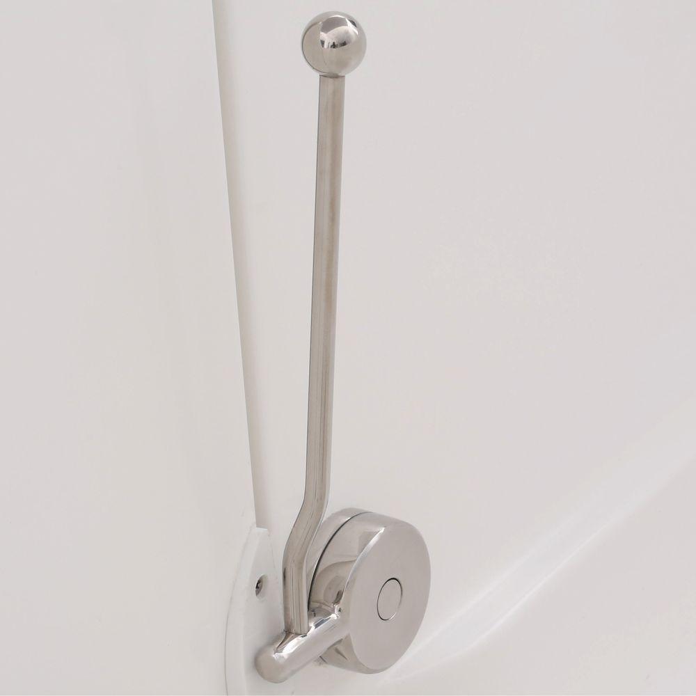 Rampart Nova Heated 5 ft. Walk-in Whirlpool Bathtub with Flat Easy Up Adhesive Wall Surround in White - Super Arbor