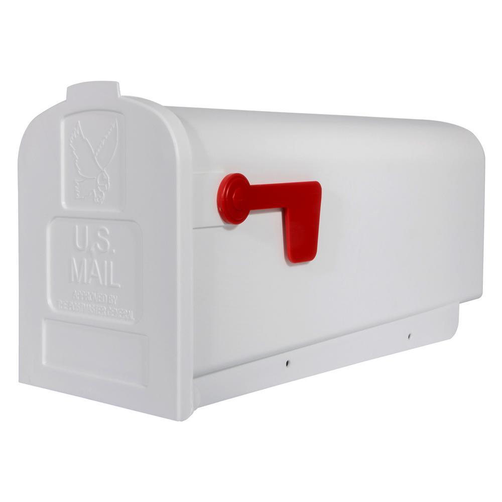 Parsons Medium, Plastic, Post Mount Mailbox, Black - Super Arbor