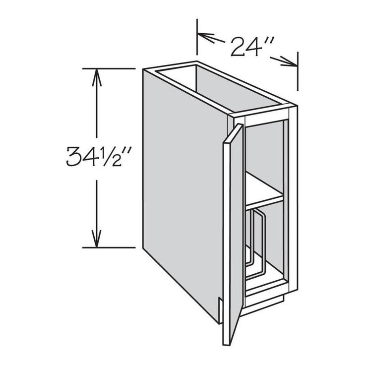 allen + roth Annscroft 9-in W x 34.5-in H x 24-in D Hazelnut Maple Door Base Semi-Custom Cabinet