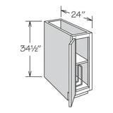 allen + roth Annscroft 9-in W x 34.5-in H x 24-in D Hazelnut Maple Door Base Semi-Custom Cabinet