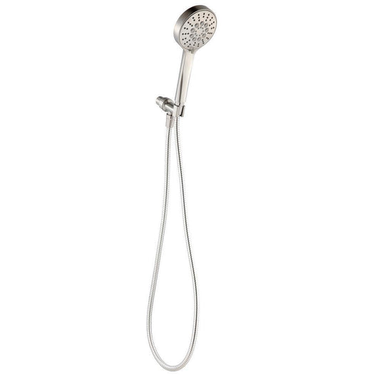 Modern 6-Spray 4.5 in. Single Wall Mount Handheld Adjustable Shower Head in Brushed Nickel - Super Arbor