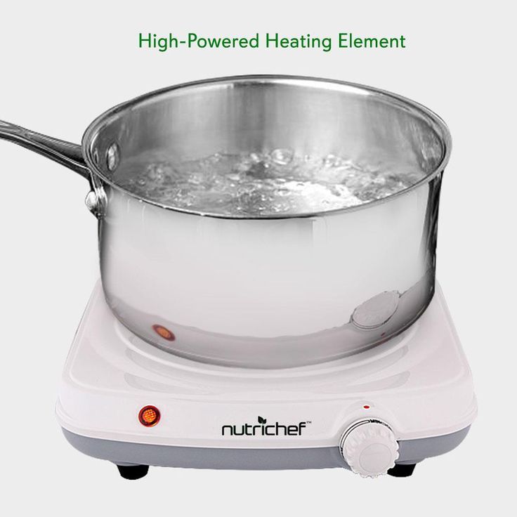 White Electric Countertop Burner - Buffet Hot Plate Burner with Adjustable Temperature