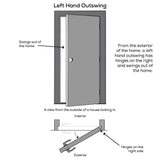 32 in. x 80 in. Classic Left-Hand Outswing 15 Lite Clear Low-E Primed Steel Prehung Front Door with Brickmould - Super Arbor