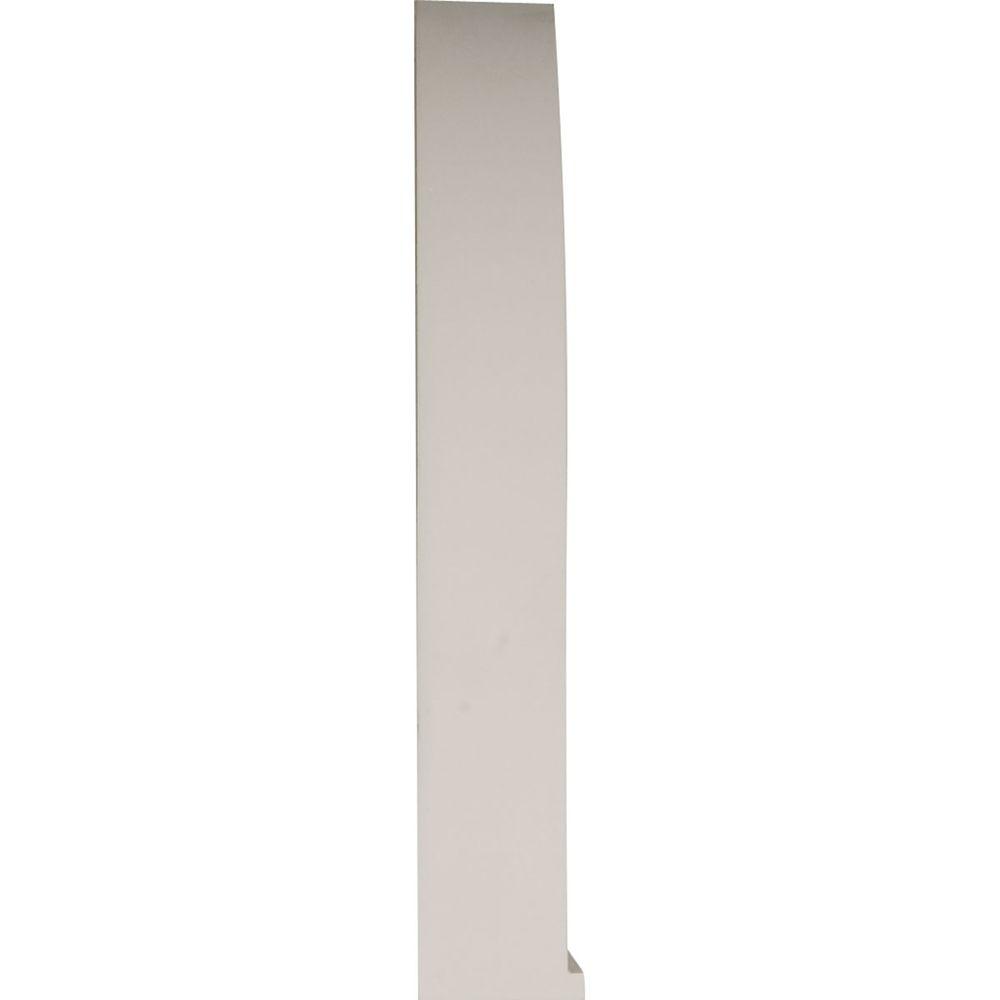 32 in. x 16 in. Half Round Primed Polyurethane Paintable Gable Louver Vent - Super Arbor