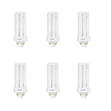 18W Equiv PL CFLNI Triple Tube 4-Pin Plug-in GX24Q-2 Base Compact Fluorescent CFL Light Bulb, Soft White 2700K (6-Pack) - Super Arbor