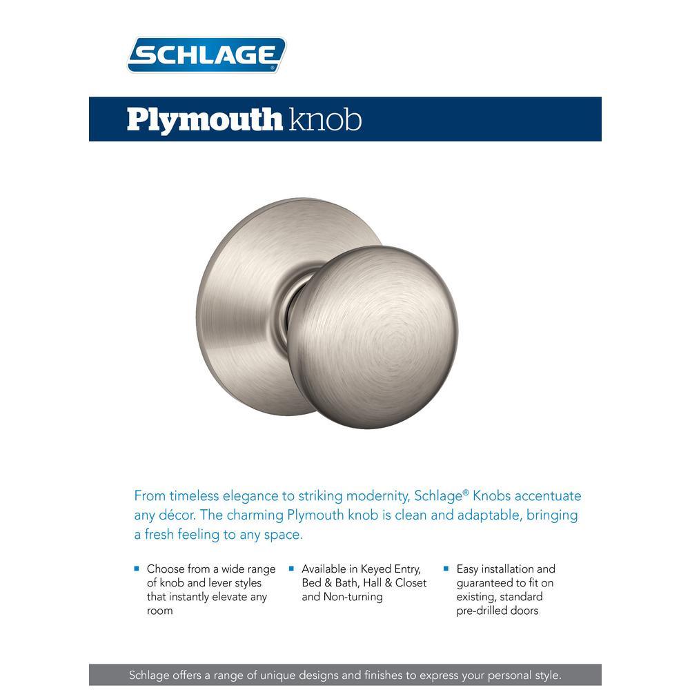 Plymouth Bright Brass Dummy Door Knob - Super Arbor