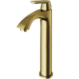 Linus Single Hole Single-Handle Vessel Bathroom Faucet in Brushed Nickel - Super Arbor
