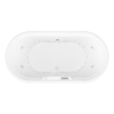 Pearl 5.6 ft. Center Drain Whirlpool and Air Bath Tub in White - Super Arbor