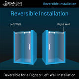DreamLine Enigma-XO 56-60 in. W x 76 in. H Fully Frameless Sliding Shower Door, Oil Rubbed Bronze