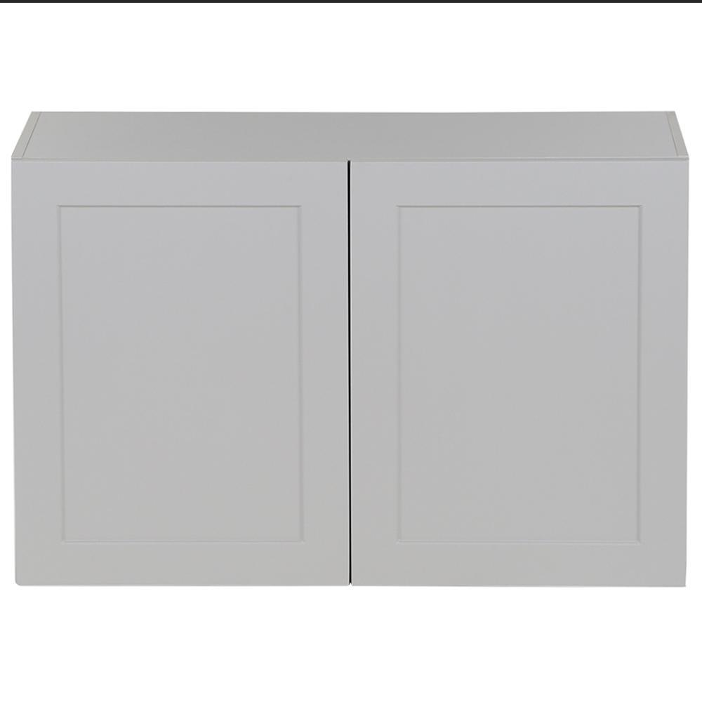 Cambridge Shaker Assembled 30x42x12.5 in. Wall Cabinet with 2 Soft Close Doors in White - Super Arbor