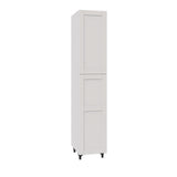 Shaker Assembled 24 in. x 94.5 in. x 24 in. Pantry Cabinet with Four Inner Drawers in Vanilla White - Super Arbor