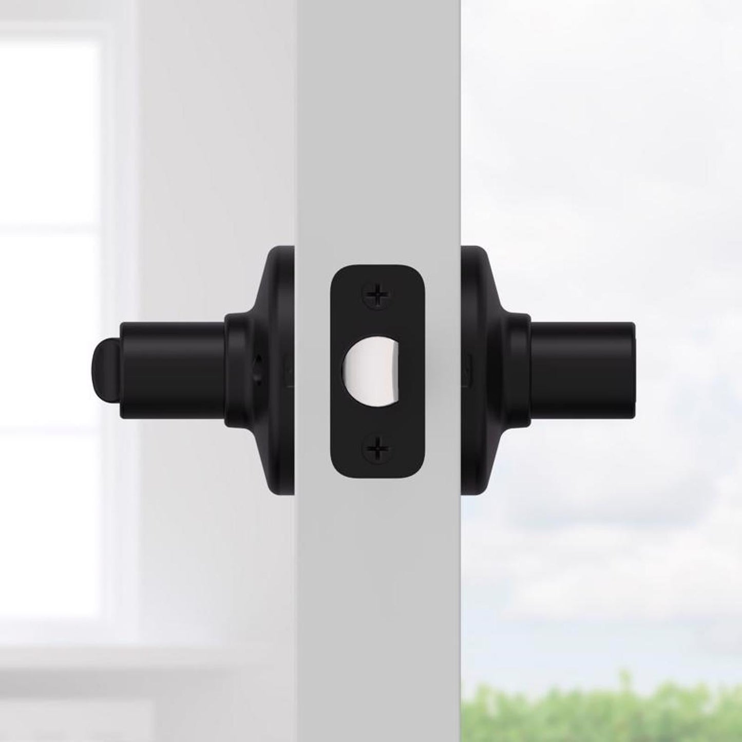 Kwikset Ladera Matte Black Bed & Bath Privacy Lever, Reversible (Right or Left Handed)