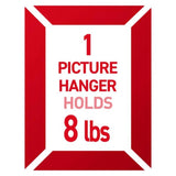 3M Command Silver Picture Hanger, Jumbo Universal, 8 lb Capacity, 1 Pack