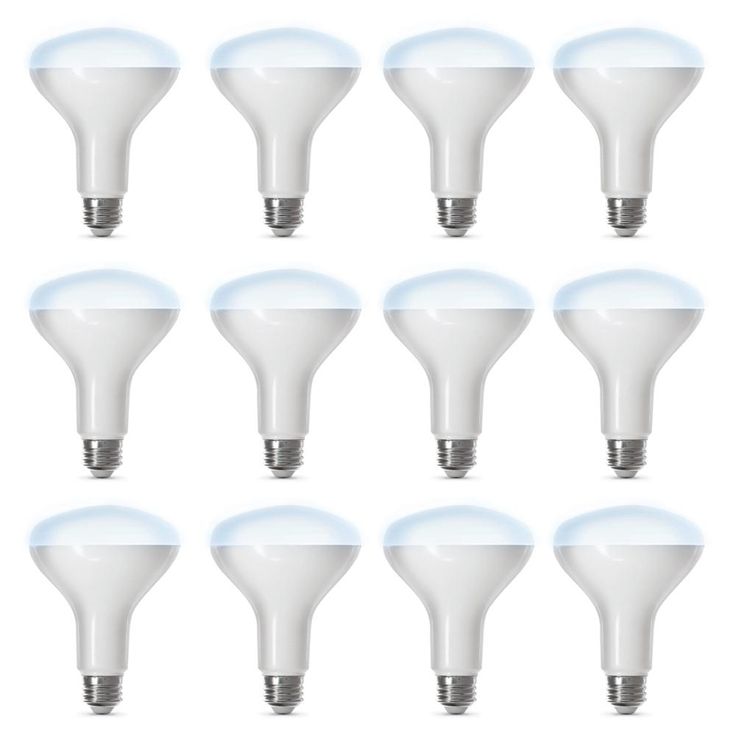 Feit Electric 65-Watt Equivalent Daylight (5000K) BR30 Dimmable Wi-Fi LED Smart Light Bulb (12-Pack)