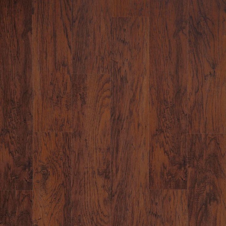 TrafficMASTER Dark Brown Hickory 7 mm T x 8-1/32 in. W x 47-5/8 in. L Laminate Flooring (23.91 sq. ft./case)