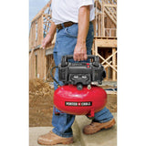 6 Gal. 150 PSI Portable Electric Air Compressor and 15-Gauge Finish Nailer Combo Kit (2-Tool) - Super Arbor