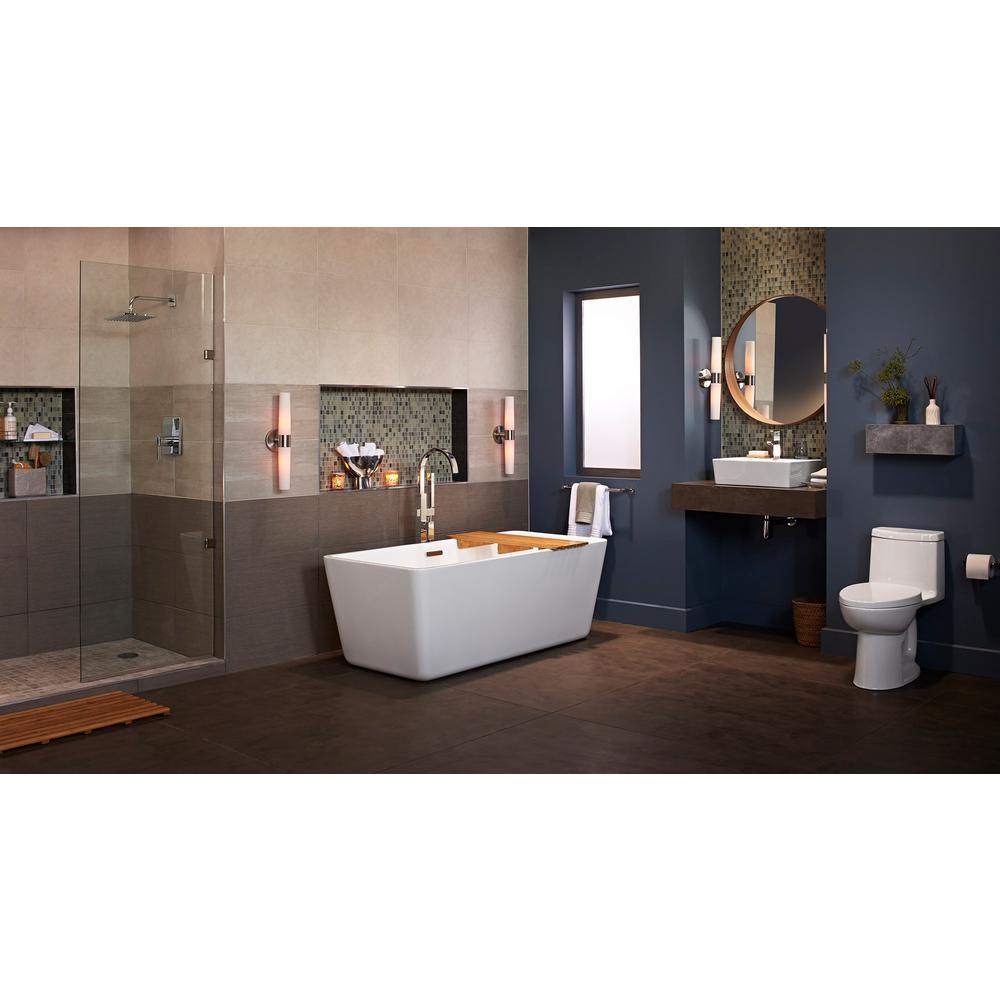 Sedona Loft 62.75 in. Acrylic Flatbottom Non-Whirlpool Bathtub in White - Super Arbor
