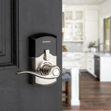 917 SmartCode Satin Nickel Electronic Single-Cylinder Tustin Door Lever Featuring SmartKey Security - Super Arbor