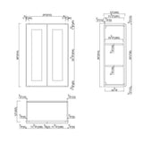 Brookings Plywood Ready to Assemble Shaker 24x36x12 in. 2-Door Wall Kitchen Cabinet in White - Super Arbor