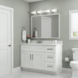 Vesper White Shaker Assembled Plywood 36 in. x 34.5 in. x 24 in. Easy Reach Corner Base Kitchen Cabinet Right Hand - Super Arbor