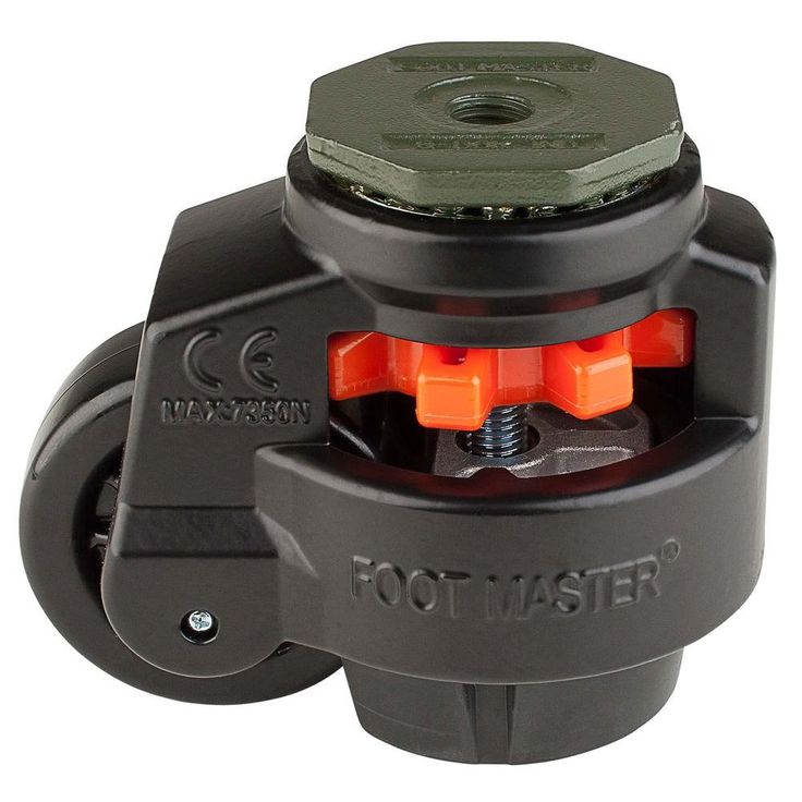 3 in. Nylon Wheel Metric Stem Leveling Caster with Load Rating 1650 lbs.