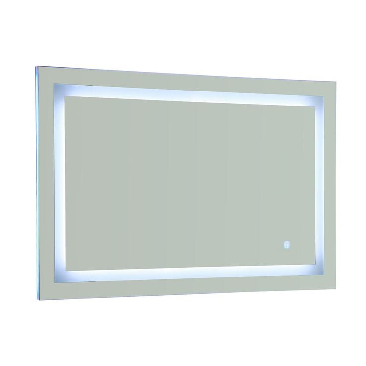 39.5 in x 28.5 in. White/Blue LED Lighted Mirror With Touch Sensor