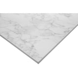61 in. W x 22 in. Vanity Top in Volakas Marble with Single White Sink and 4 in. Faucet Spread - Super Arbor