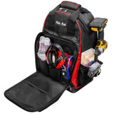 20 in. 38-Pockets Heavy-Duty Padded Wide Mouth Jobsite Backpack Tool Bag - Super Arbor