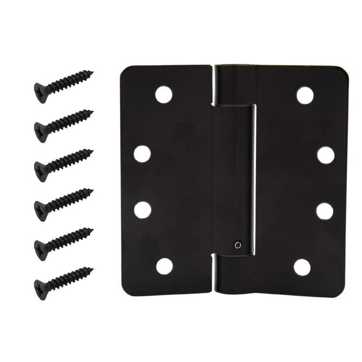 4 in. Satin Chrome 1/4 in. Radius Adjustable Spring Door Hinge