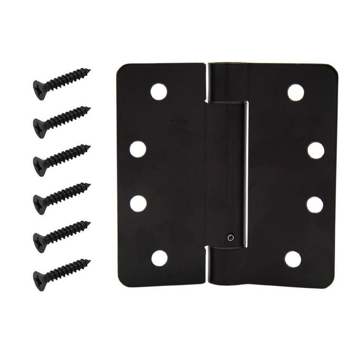 4 in. x 1/4 in. Radius Oil-Rubbed Bronze Adjustable Spring Door Hinge
