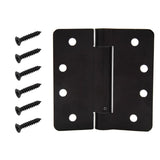 4 in. Satin Brass 5/8 in. Radius Adjustable Spring Door Hinge