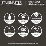 STAINMASTER White 9.84-mil x 12-ft W Waterproof Cut-to-length Vinyl Sheet Flooring
