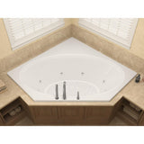 Mali 5 ft. Acrylic Corner Drop-in Whirlpool Bath Tub in White - Super Arbor