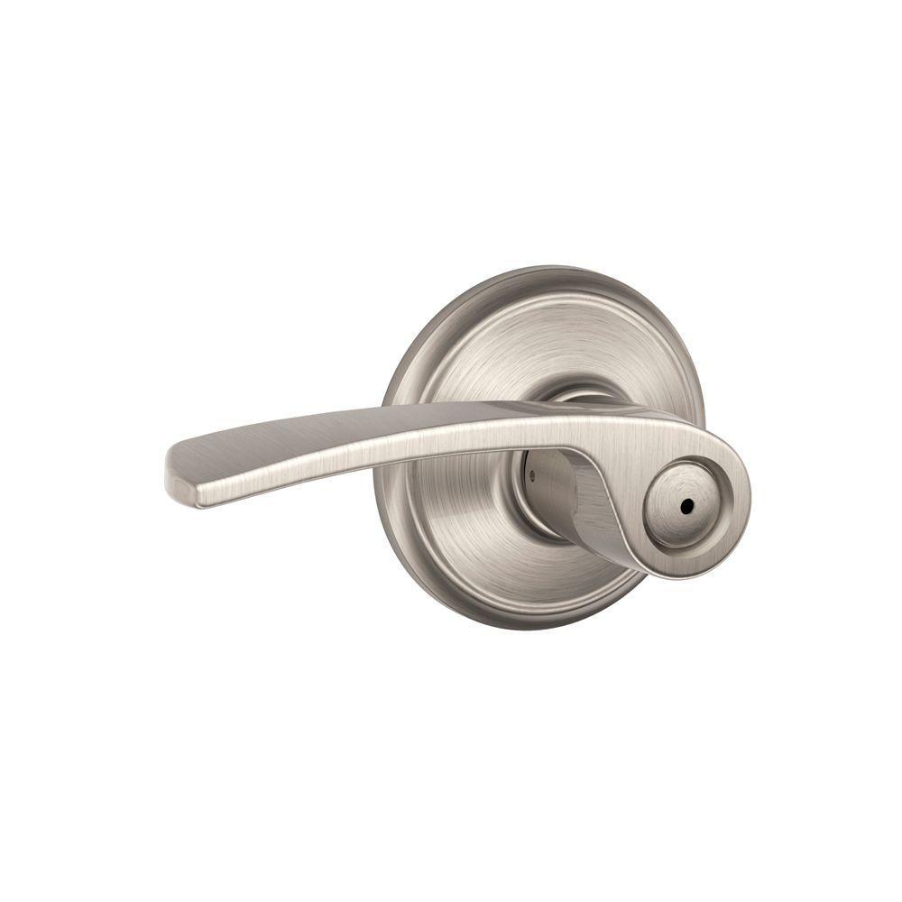 Merano Satin Nickel Privacy Bed/Bath Door Lever - Super Arbor