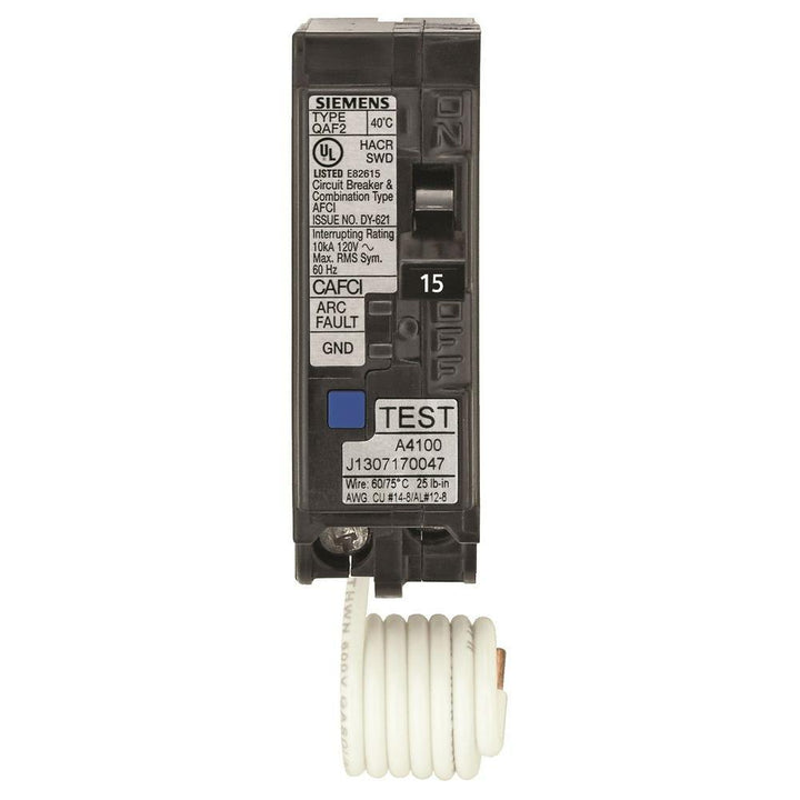 15 Amp 1 in. Single-Pole Combination AFCI Circuit Breaker - Super Arbor