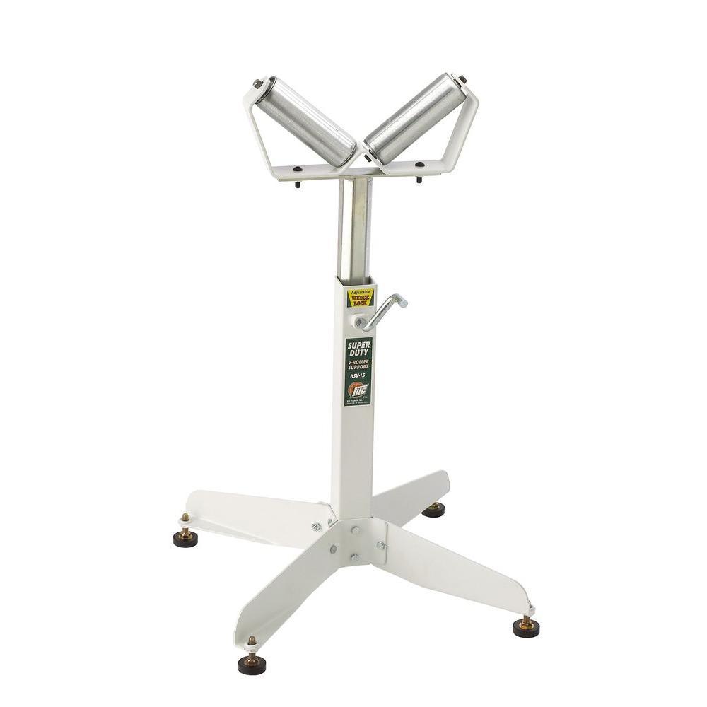 Heavy Duty 22 in. x 32 in. Adjustable V-Roller Pipe Stand - Super Arbor