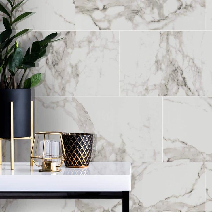 Crystal Bianco 12 in. x 24 in. Polished Porcelain Floor and Wall Tile (16 sq. ft./Case)