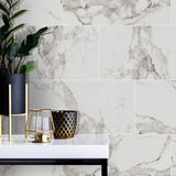 Crystal Bianco 12 in. x 24 in. Polished Porcelain Floor and Wall Tile (16 sq. ft./Case)