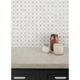 MSI Bianco Dolomite Dotty 12.31 in. x 12.36 in. x 10 mm Polished Marble Mesh-Mounted Mosaic Tile (10.6 sq. ft. / case)