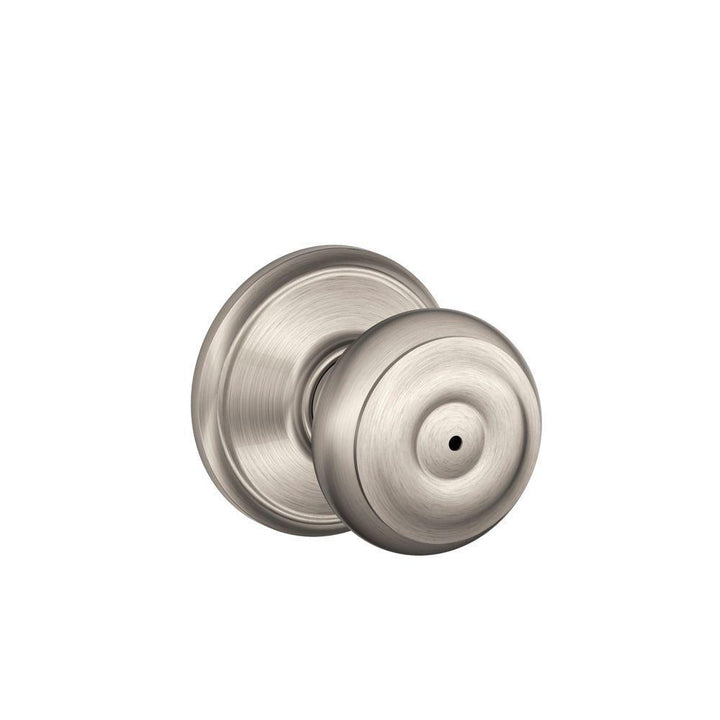 Georgian Satin Nickel Privacy Bed/Bath Door Knob - Super Arbor